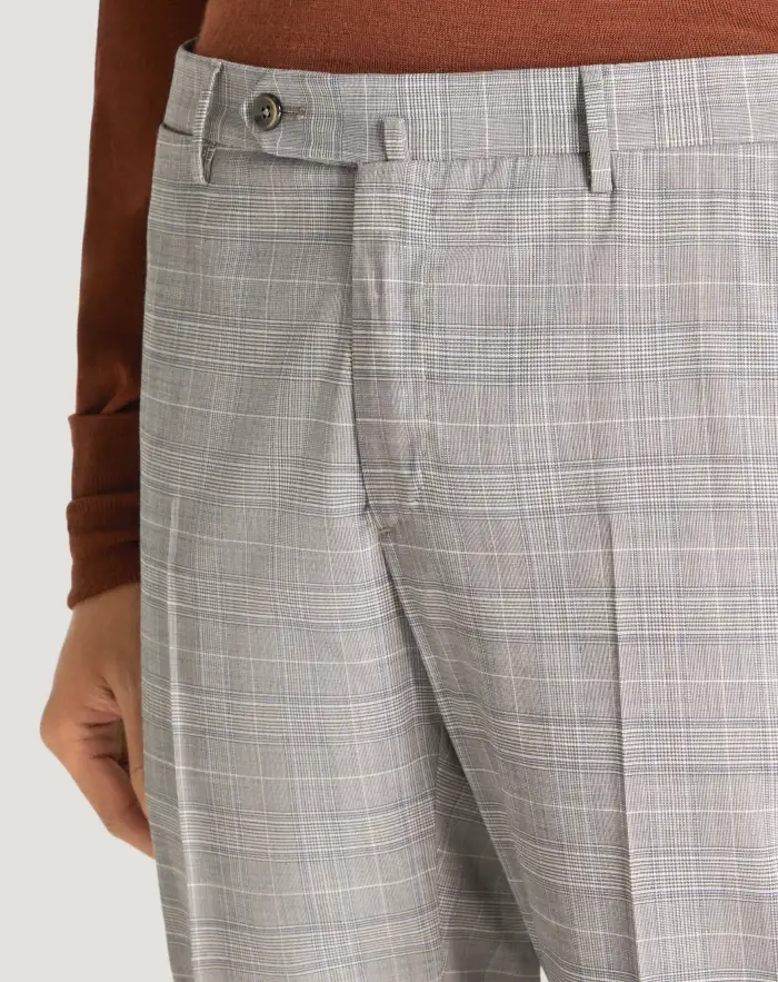 Pantaloni Torino Pantaloni Superslim in tecno lana a quadri Acquista Ora