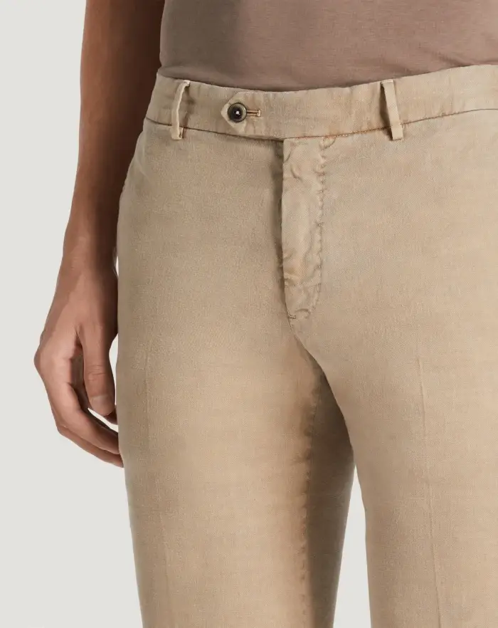 Pantaloni Torino Pantaloni Slim in lino stretch délavé Novità