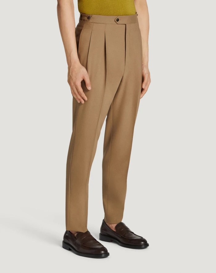 Pantaloni Torino Pantaloni Gentleman in lana tropical Sconto