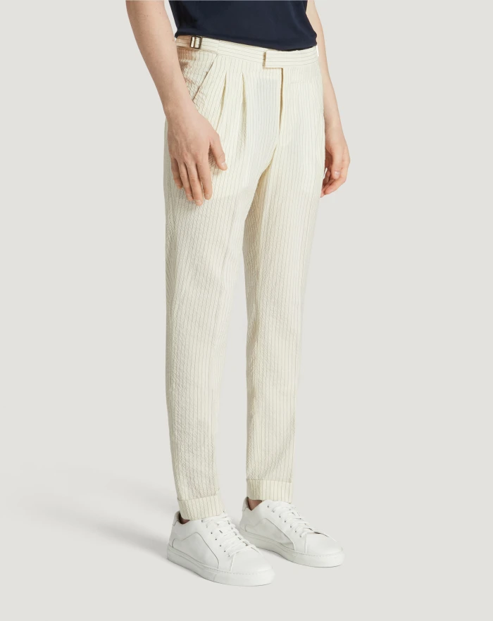 Pantaloni Torino Pantaloni Master in lana seersucker Hotsell