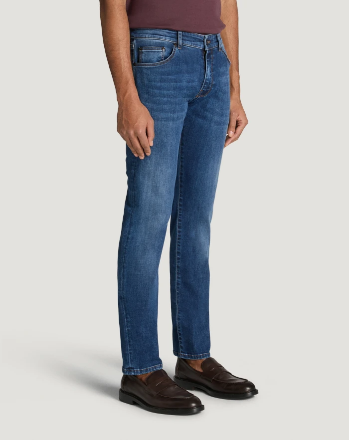 Pantaloni Torino Jeans Swing in denim stretch indigo Italy