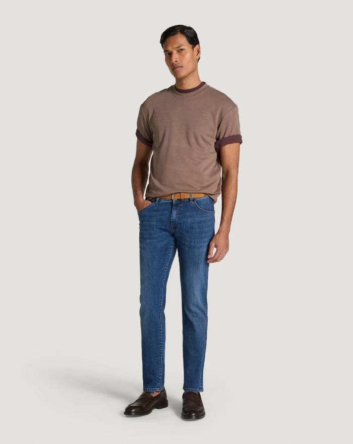 Pantaloni Torino Jeans Swing in denim stretch indigo Italy
