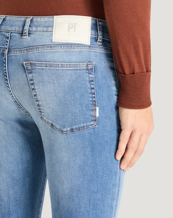Pantaloni Torino Jeans Swing in denim stretch indigo Qualità