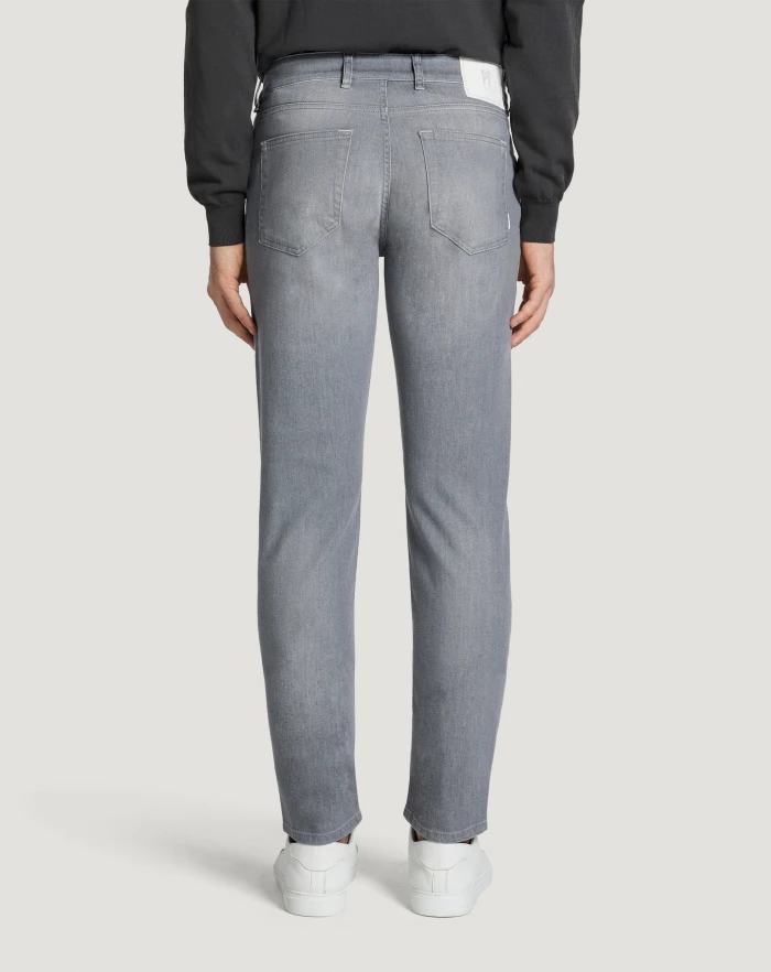 Pantaloni Torino Jeans Swing in light grey denim Spedizione Gratuita