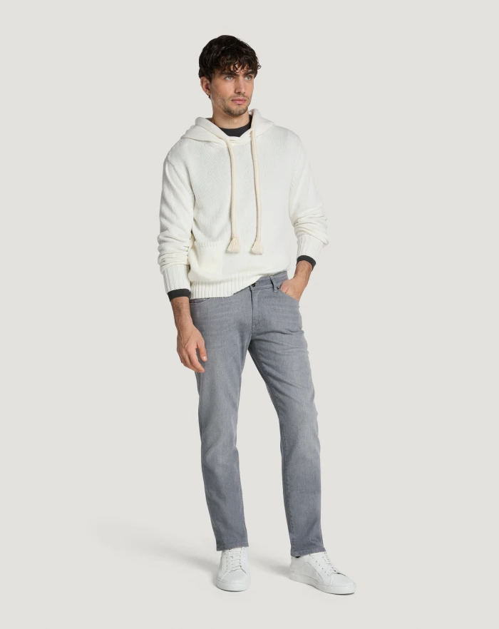 Pantaloni Torino Jeans Swing in light grey denim Spedizione Gratuita