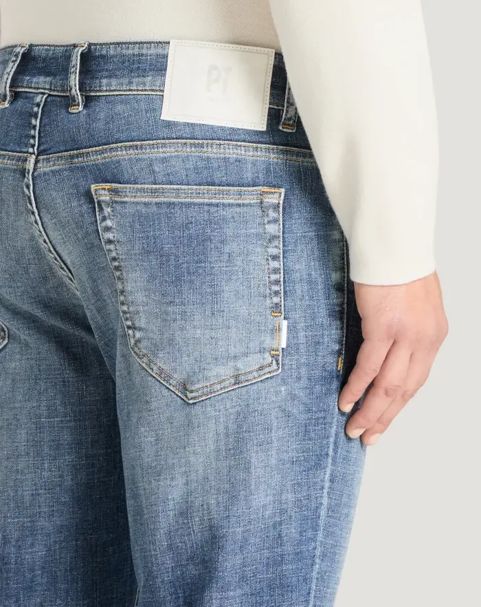Pantaloni Torino Jeans Reggae in denim organico stretch Consegna Veloce