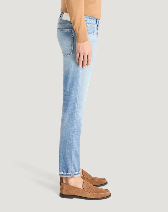 Pantaloni Torino Jeans Reggae in denim stretch indigo Promozione Limitata