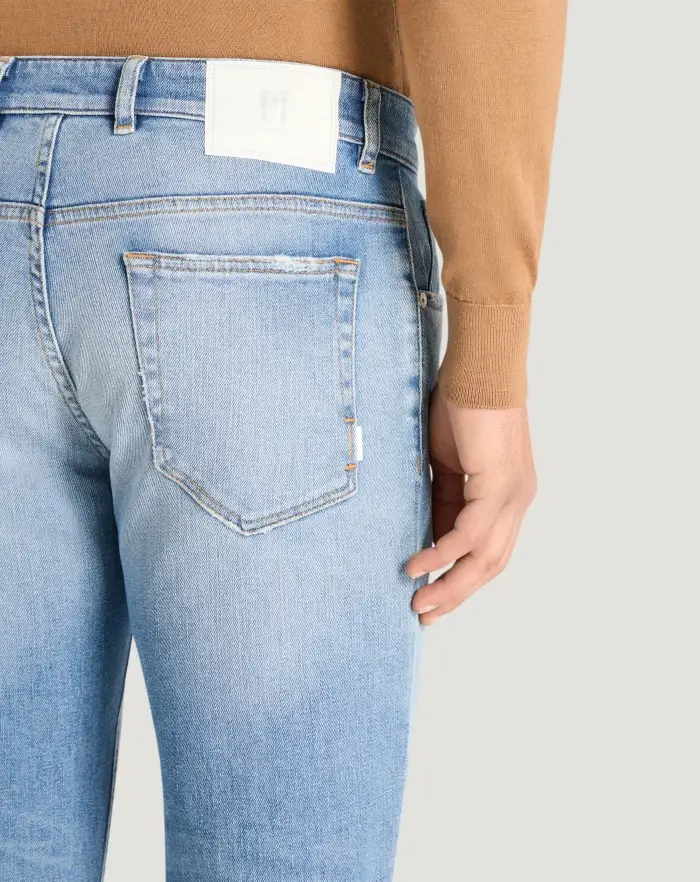 Pantaloni Torino Jeans Reggae in denim stretch indigo Promozione Limitata