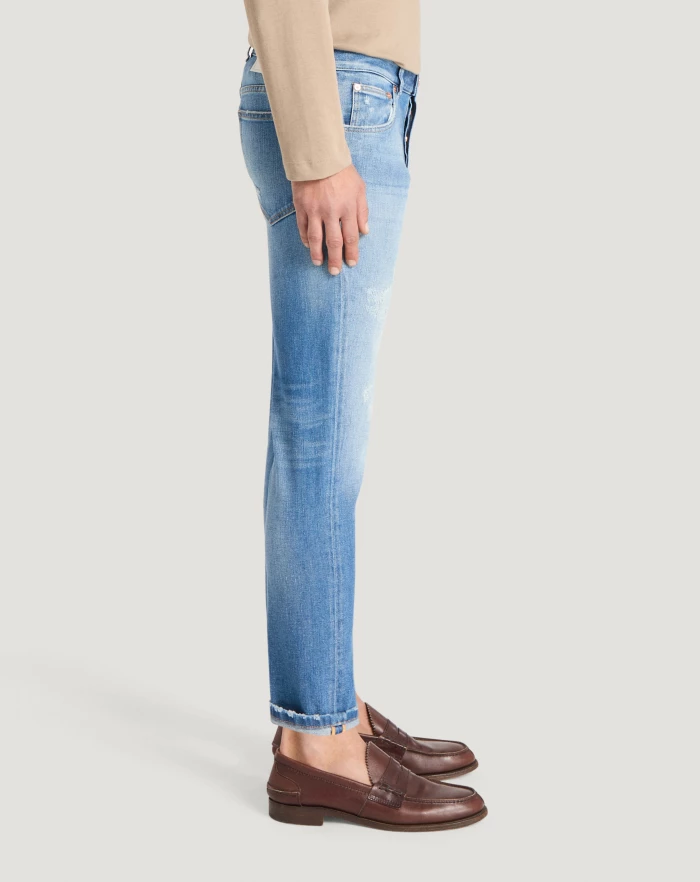 Pantaloni Torino Jeans Reggae in denim stretch indigo Sottocosto