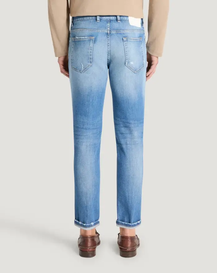 Pantaloni Torino Jeans Reggae in denim stretch indigo Sottocosto