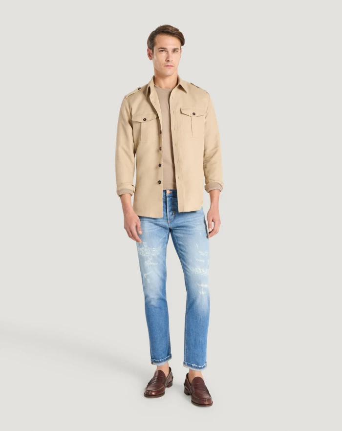 Pantaloni Torino Jeans Reggae in denim stretch indigo Sottocosto