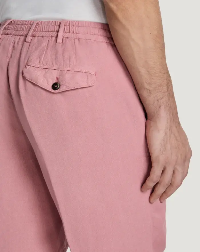 Pantaloni Torino Bermuda in cotone e lino batavia Vendita Calda