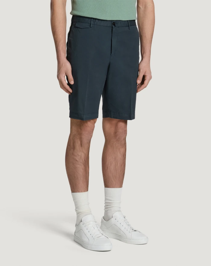 Pantaloni Torino Bermuda in gabardina stretch Vendita Economica