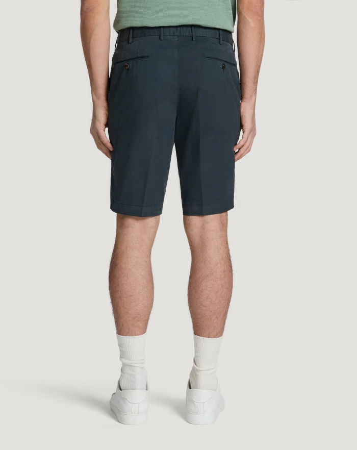 Pantaloni Torino Bermuda in gabardina stretch Vendita Economica