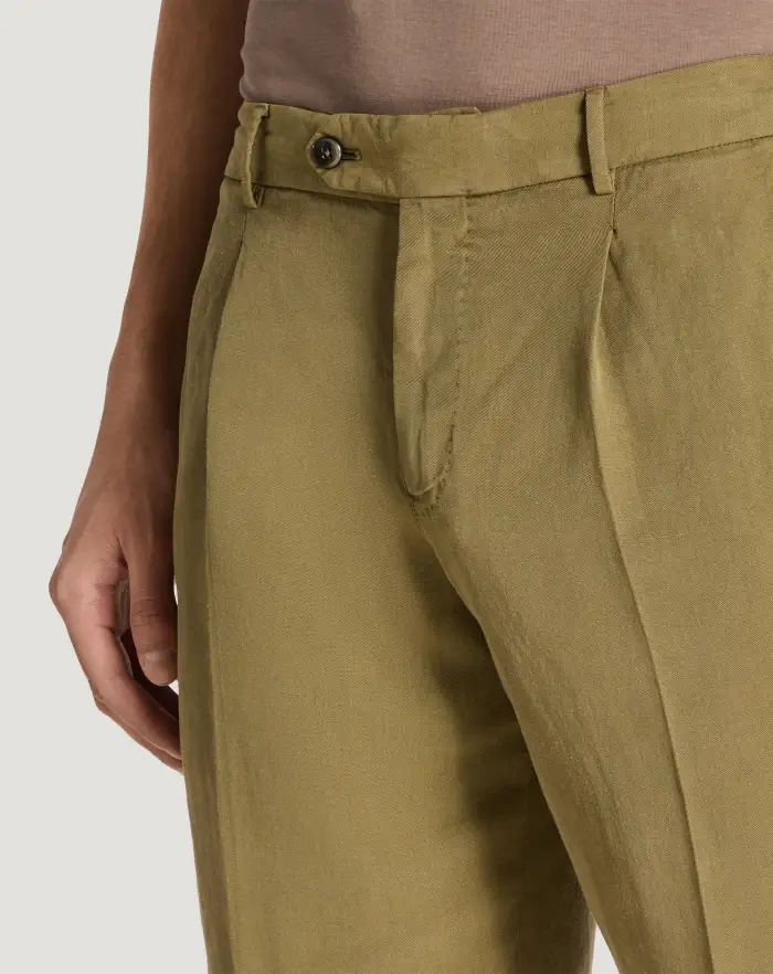 Pantaloni Torino Bermuda in cotone e lino batavia Vendite Flash
