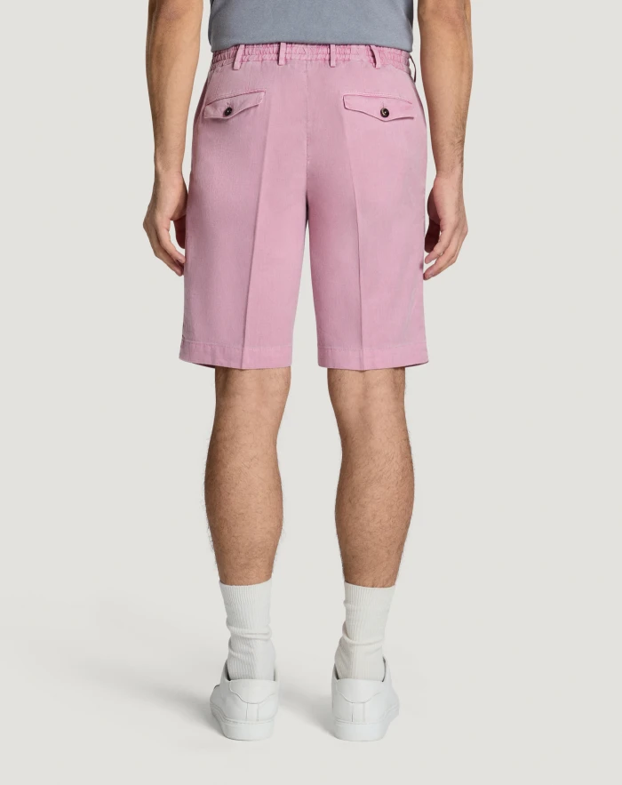 Pantaloni Torino Bermuda in lino stretch délavé Negozio