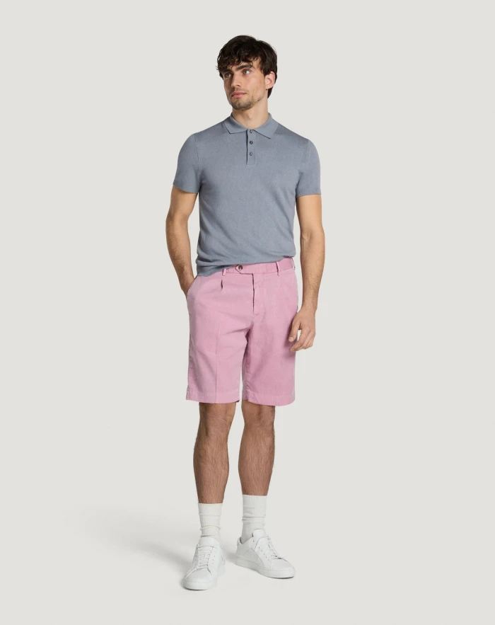 Pantaloni Torino Bermuda in lino stretch délavé Negozio