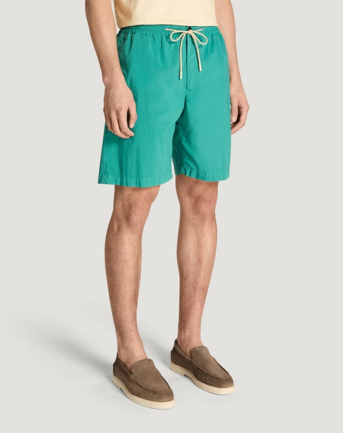 Pantaloni Torino Bermuda in popeline di cotone stretch Nuova