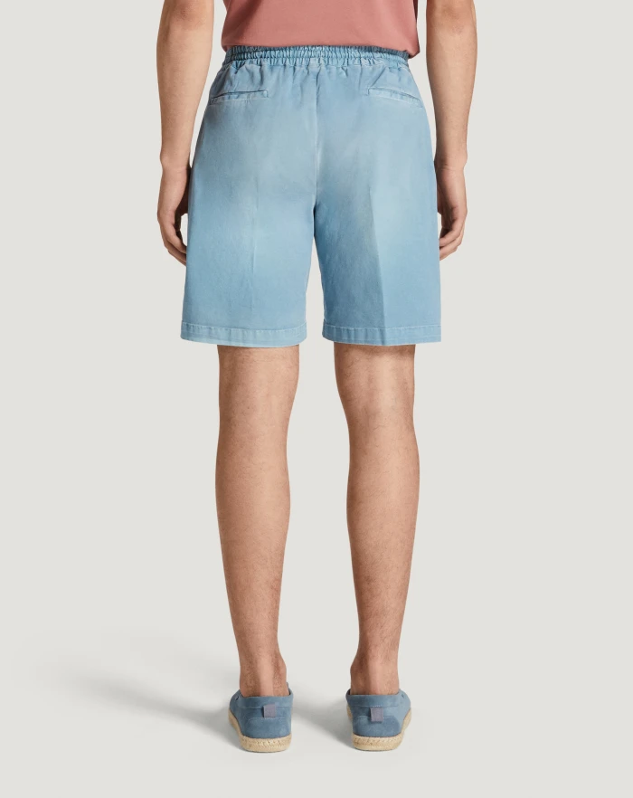 Pantaloni Torino Bermuda in gabardina di cotone 2025