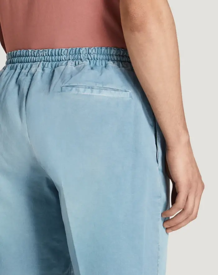 Pantaloni Torino Bermuda in gabardina di cotone 2025