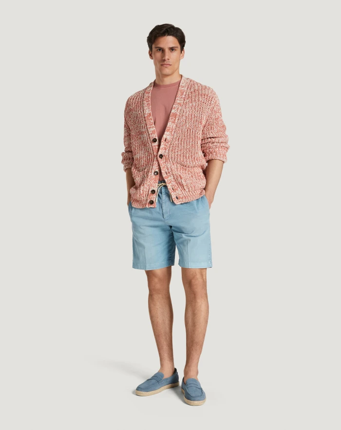 Pantaloni Torino Bermuda in gabardina di cotone 2025