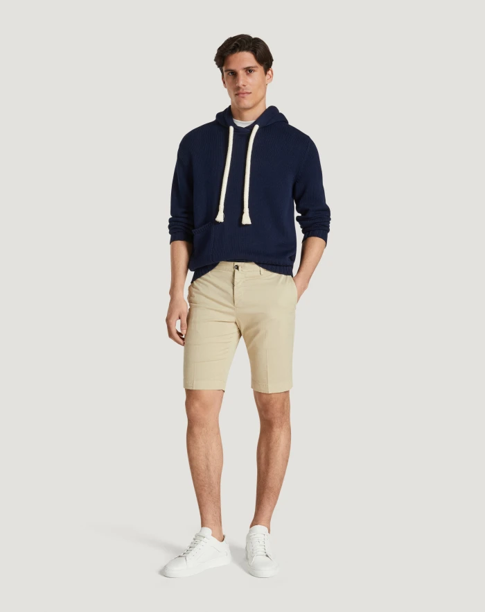 Pantaloni Torino Bermuda in gabardina stretch Offerte giornaliere