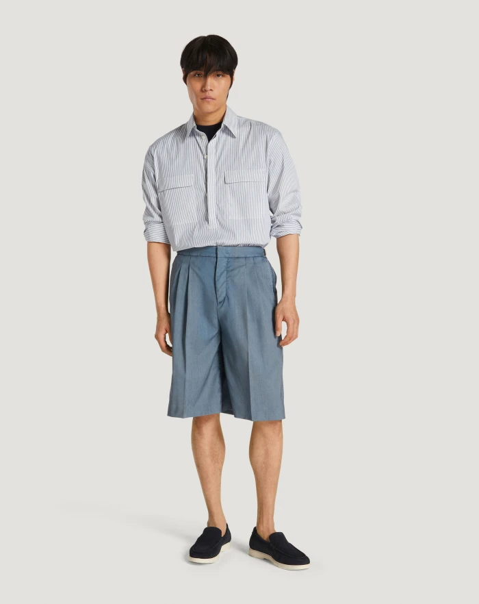 Pantaloni Torino Bermuda in lana comfort Nuovo