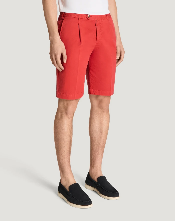Pantaloni Torino Bermuda in gabardina di cotone Sconti VIP
