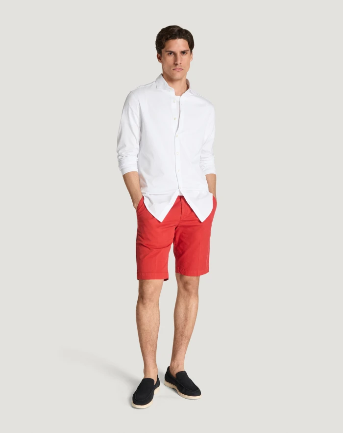 Pantaloni Torino Bermuda in gabardina di cotone Sconti VIP