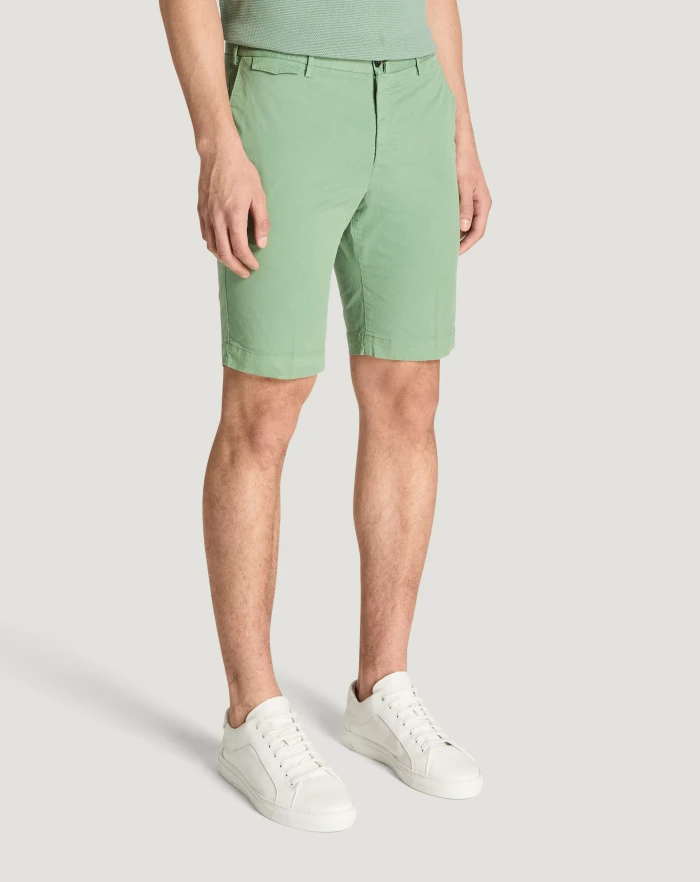 Pantaloni Torino Bermuda in gabardina stretch Promozione