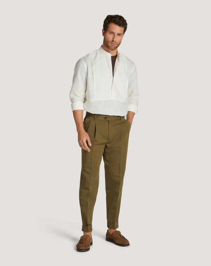 Pantaloni Torino Camicia in lino In Vendita