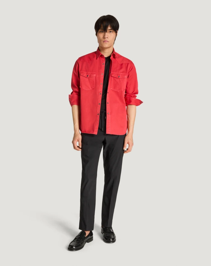 Pantaloni Torino Camicia in gabardina di cotone Fino Al -60%