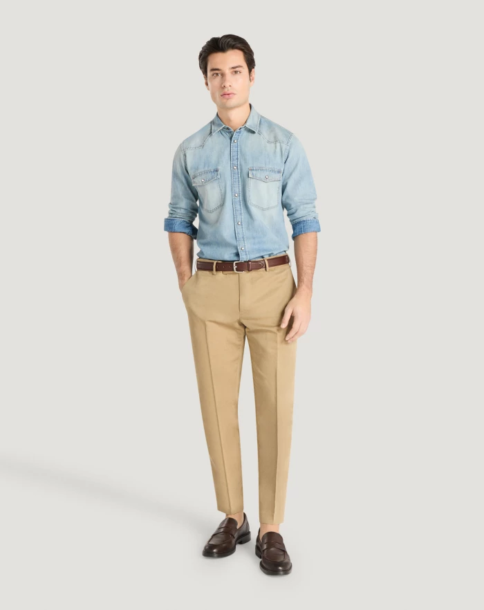Pantaloni Torino Camicia in denim Online