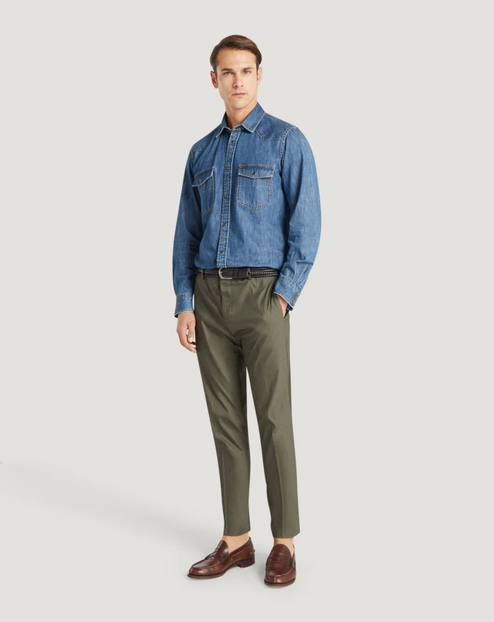 Pantaloni Torino Camicia in denim Outlet