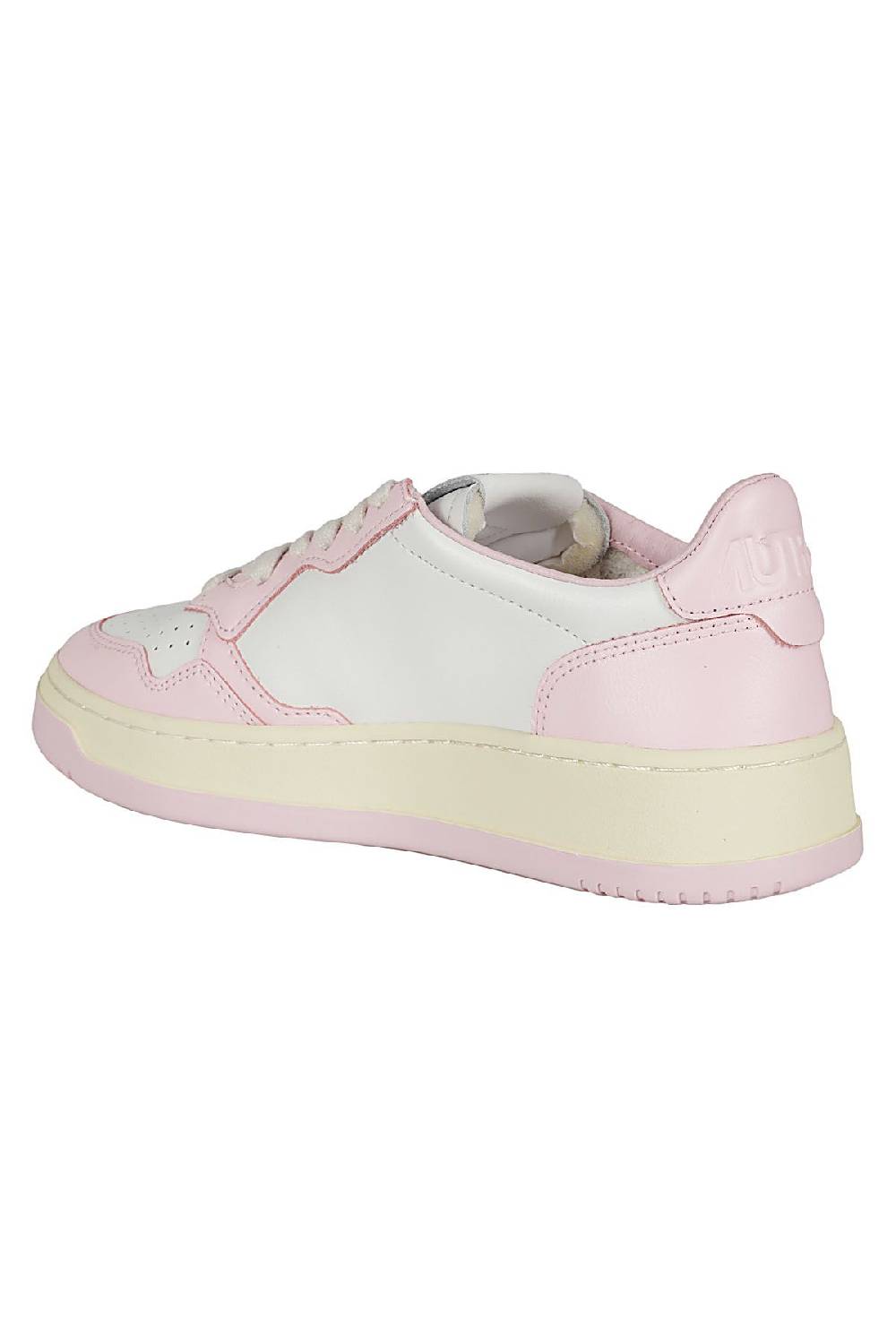 AUTRY Sneakers Medalist Low Bianco e Rosa Presa