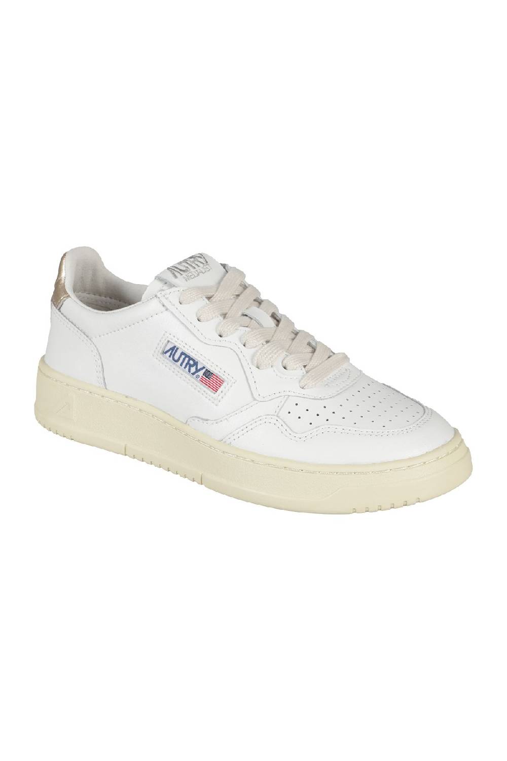 AUTRY Sneaker Medalist Low Women White Gold Vendita Economica