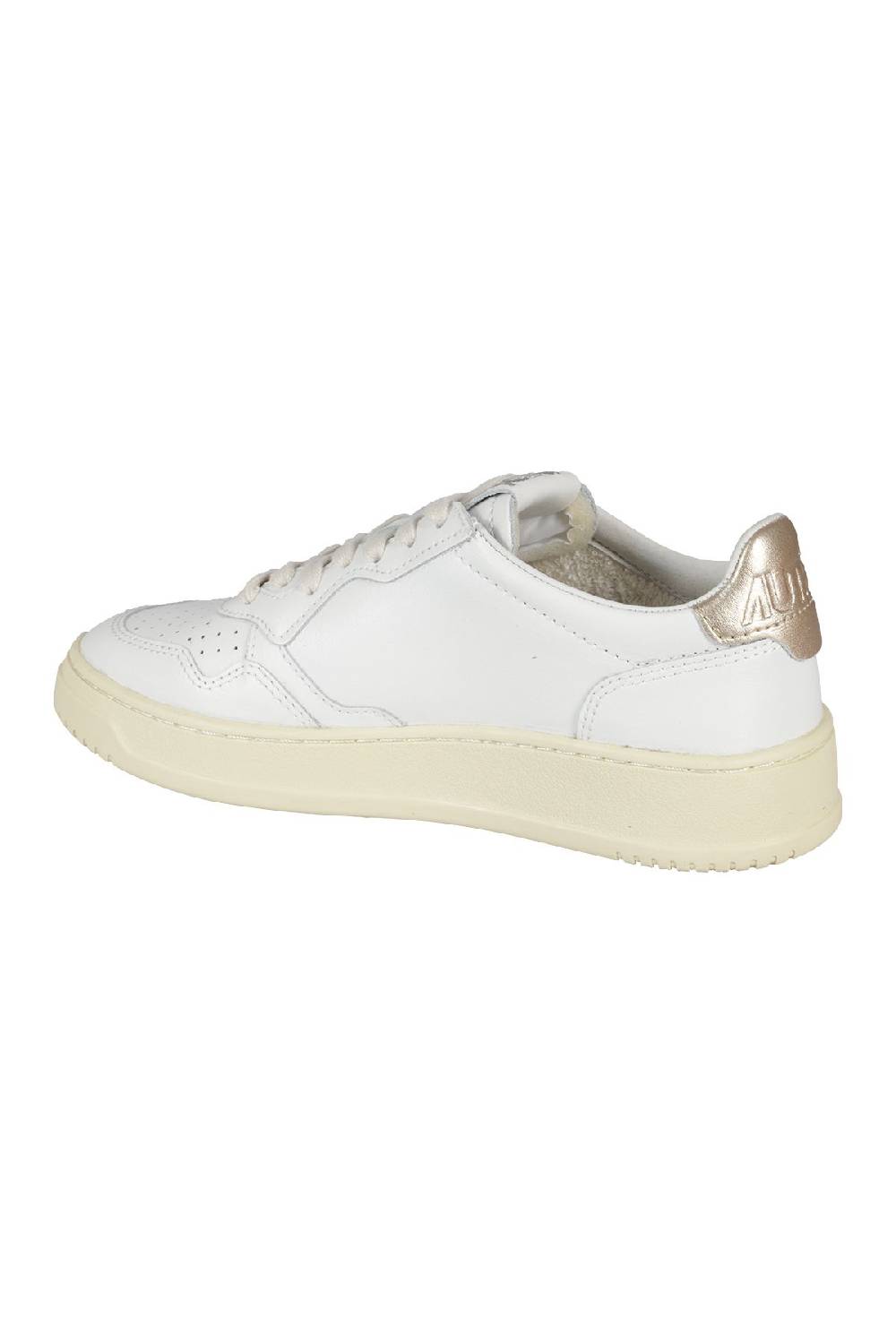 AUTRY Sneaker Medalist Low Women White Gold Vendita Economica