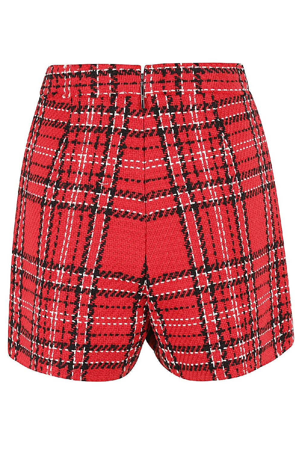 MSGM Bermuda Tweed Rosso Italia