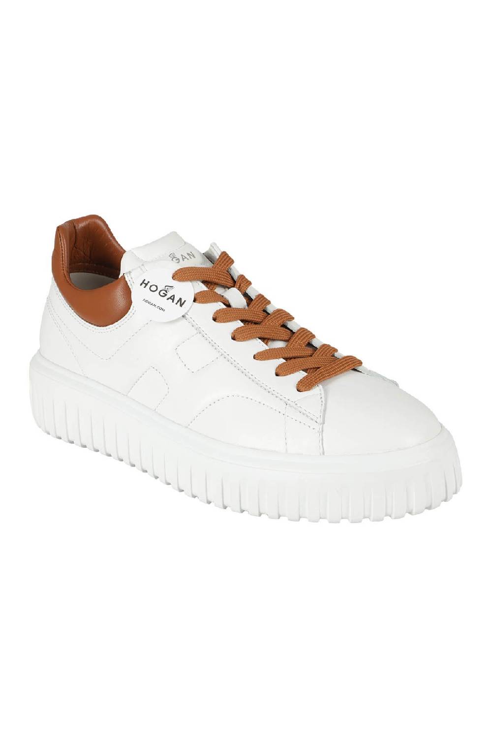 HOGAN Snekers H Stripes Allacciato Bianco Cuoio Nuova