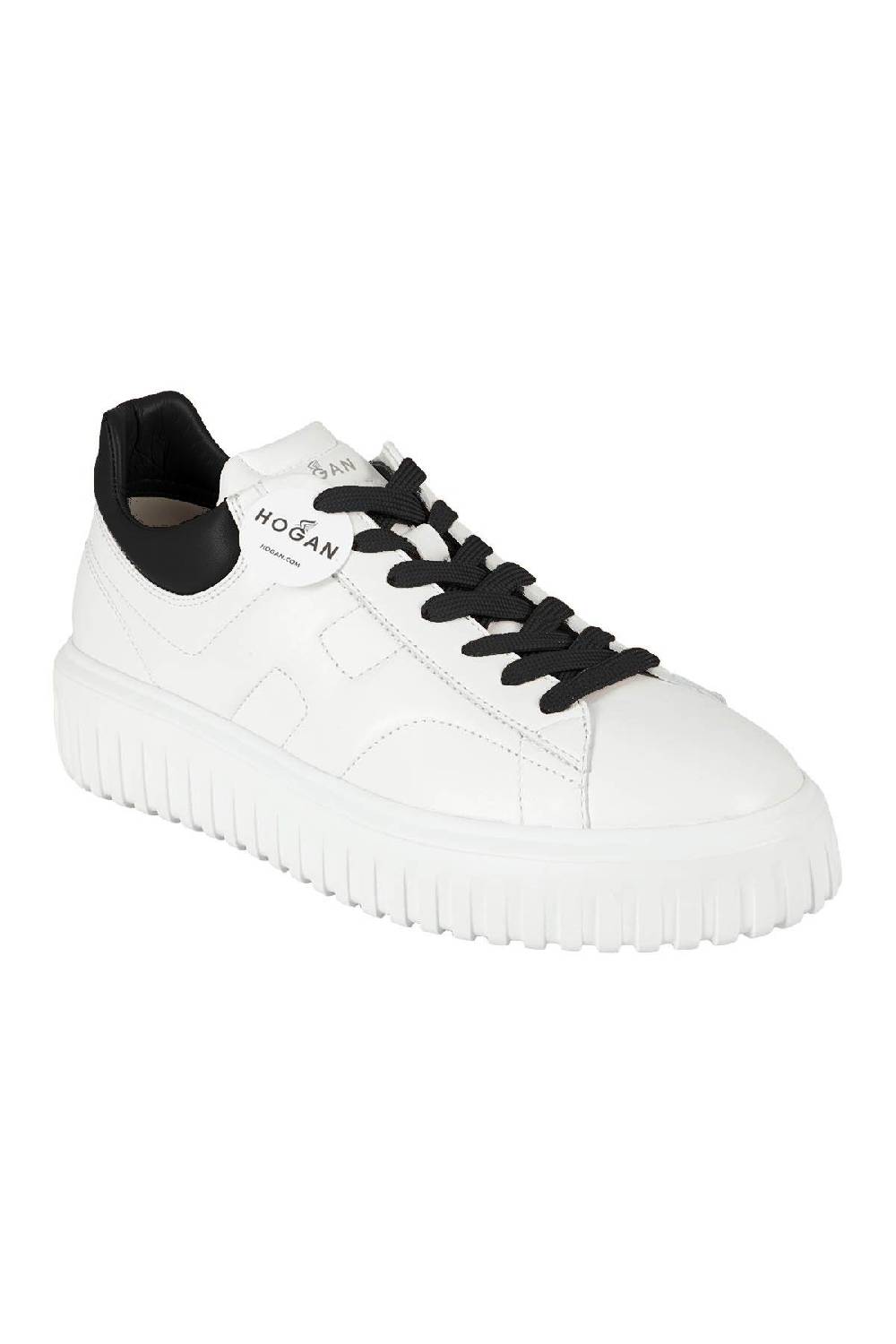 HOGAN Snekers H Stripes Allacciato Bianco Nero Moda
