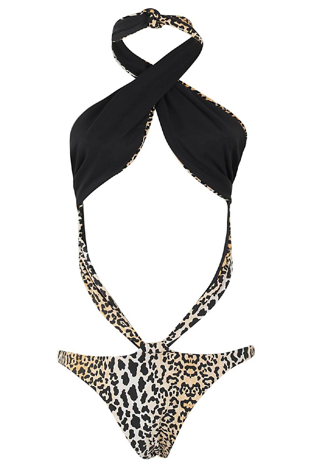 REINA OLGA Costume Trikini Showpony Leopard Flash Sale