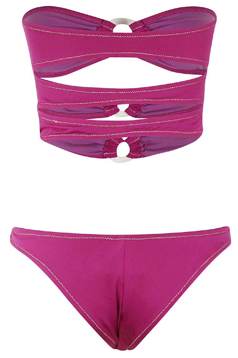 REINA OLGA Costume Bikini Bandeau Shiny Purple Italia