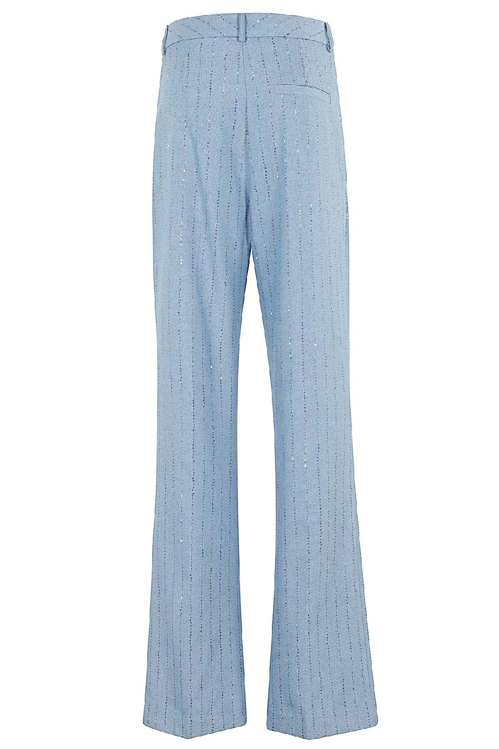DES PHEMMES Pantalone Wide Suit Celeste Online