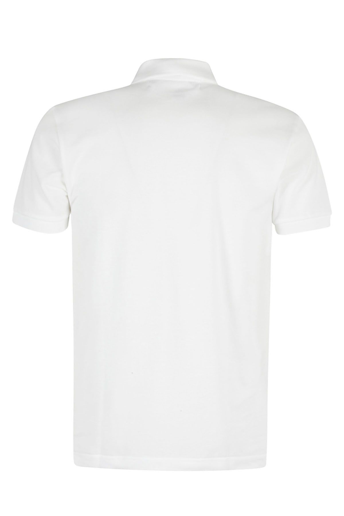 COMME DES GARCONS PLAY Polo Black Heart Bianca Spedizione Gratuita