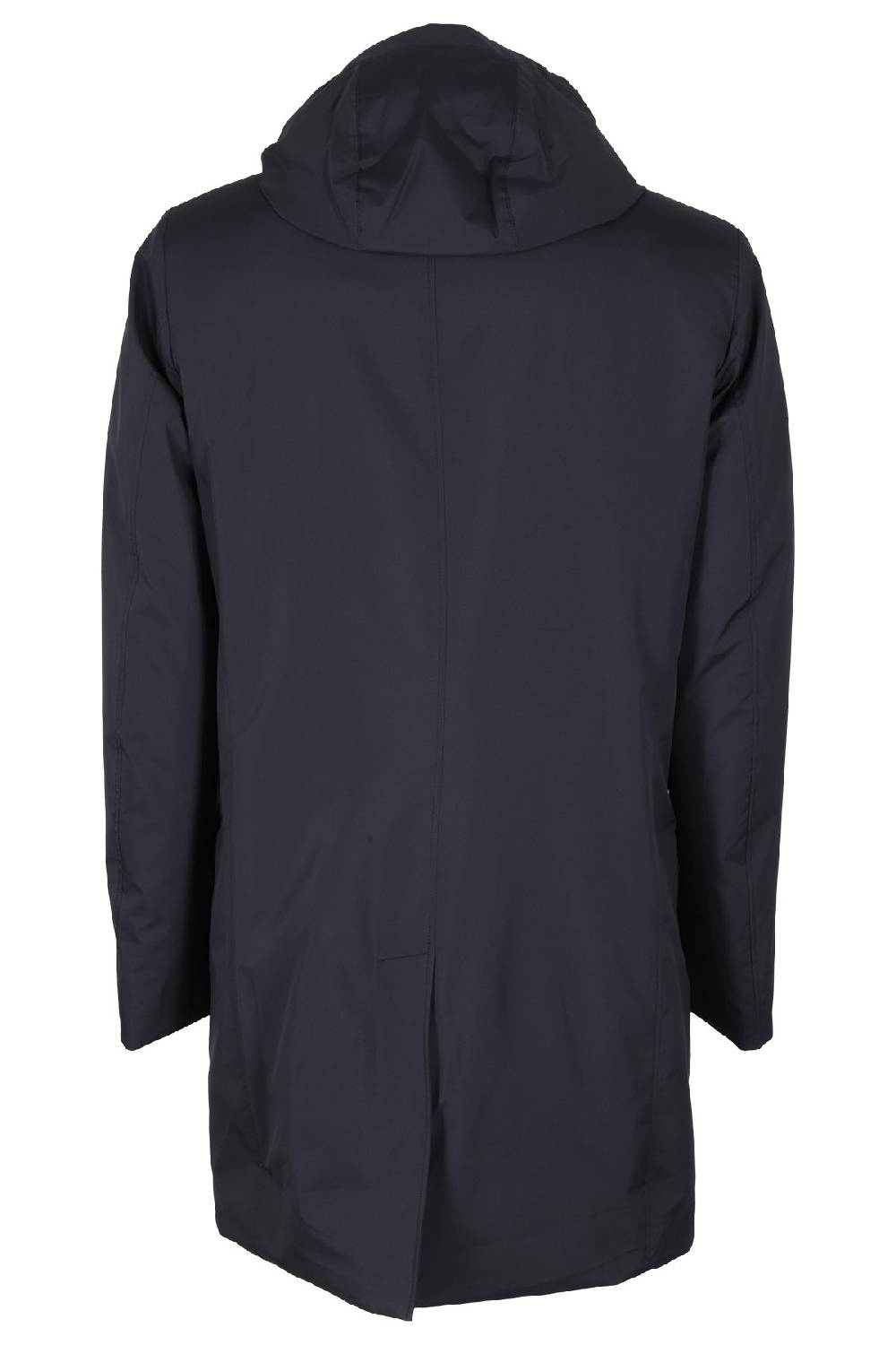 MOORER Cappotto Blu Navy Cappuccio Saldi Di Fabbrica