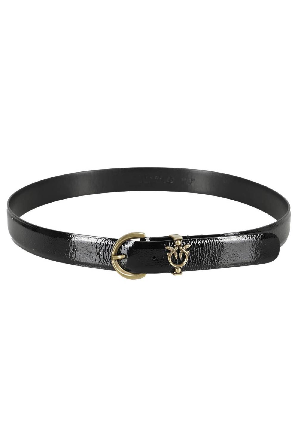 PINKO Cintura Pelle Verniciata Nera Shopping online