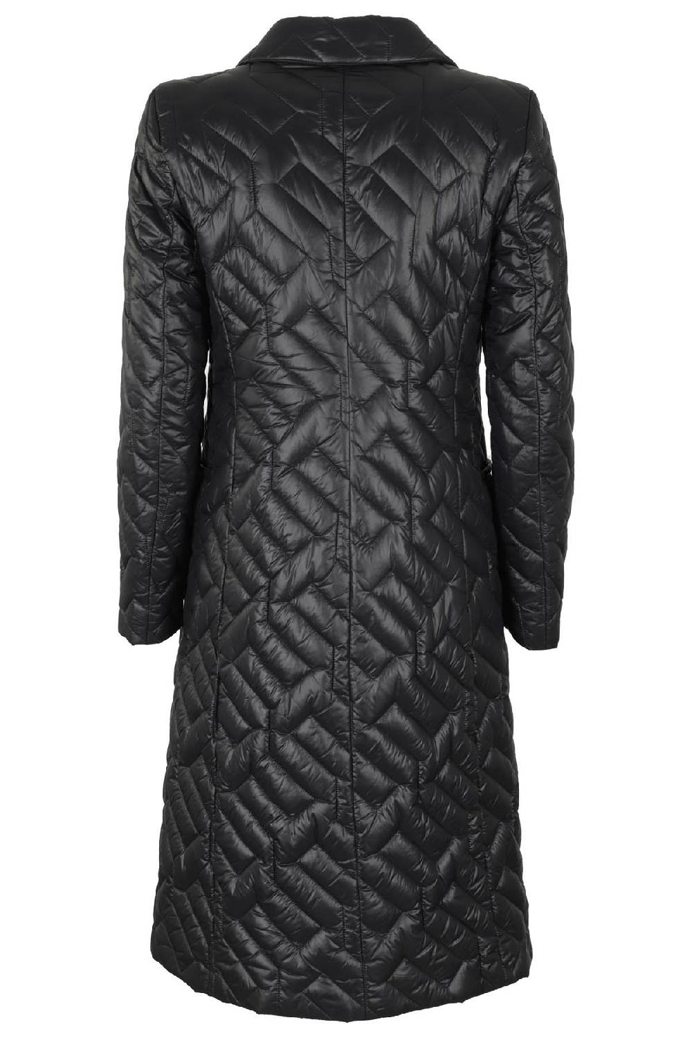 SEVENTY Cappotto Trapuntato Lungo Nero Offerte esclusive