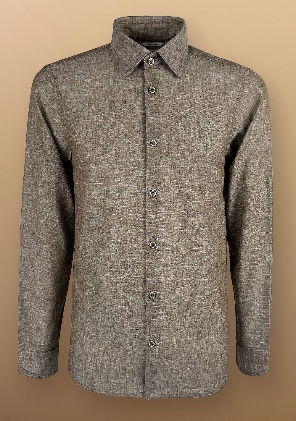 Primo Emporio Camicia Lino Manica Lunga Collo francese Economico