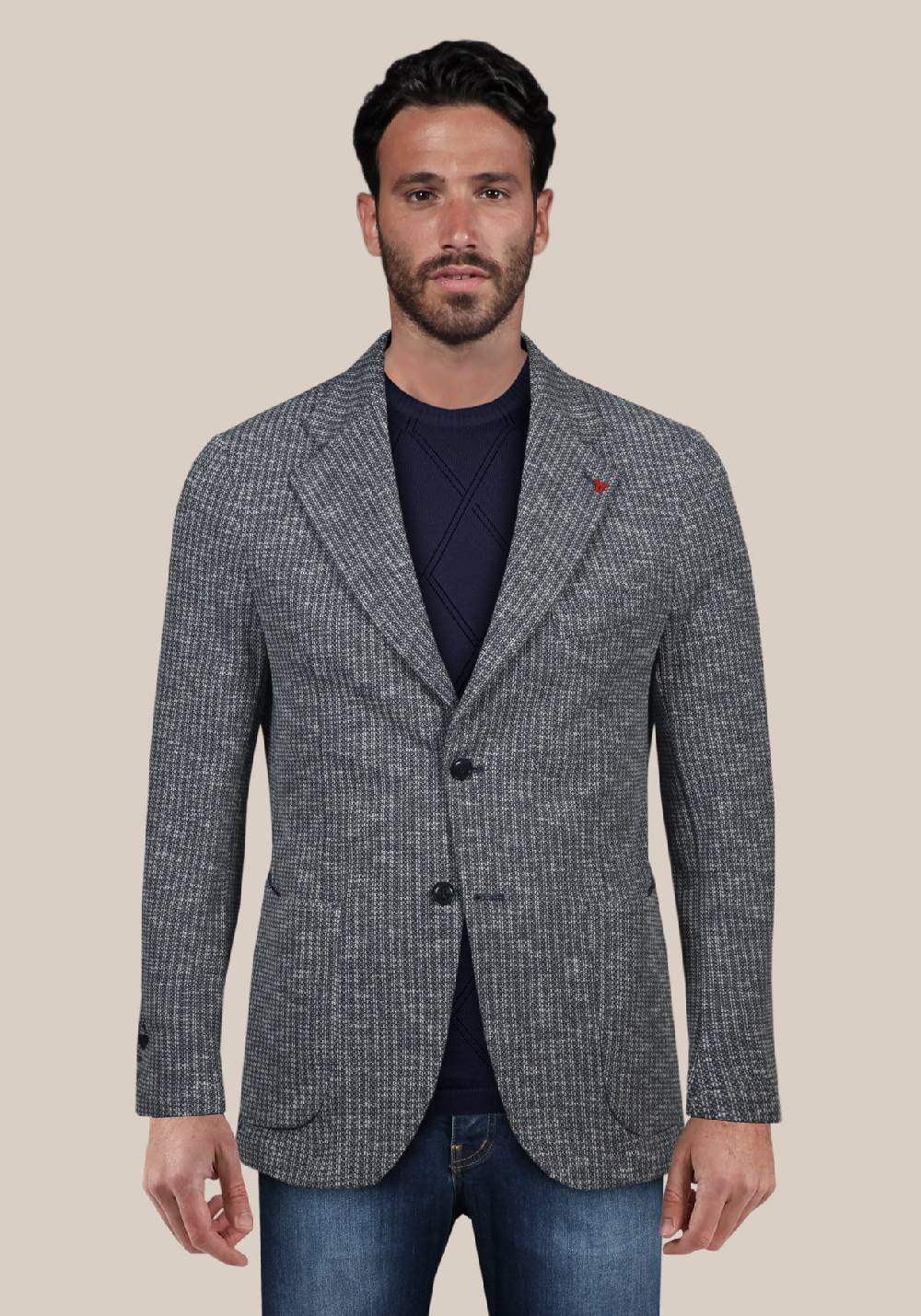 Primo Emporio Giacca in maglia con micro fantasia Promozione