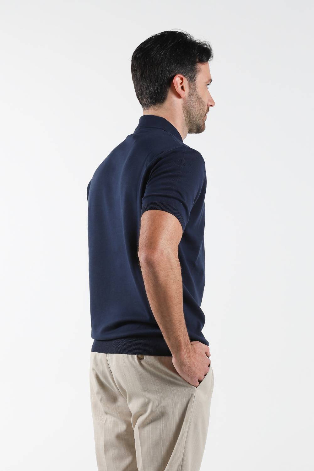 Primo Emporio Polo in filo 3 Bottoni mezza manica Vendita Calda